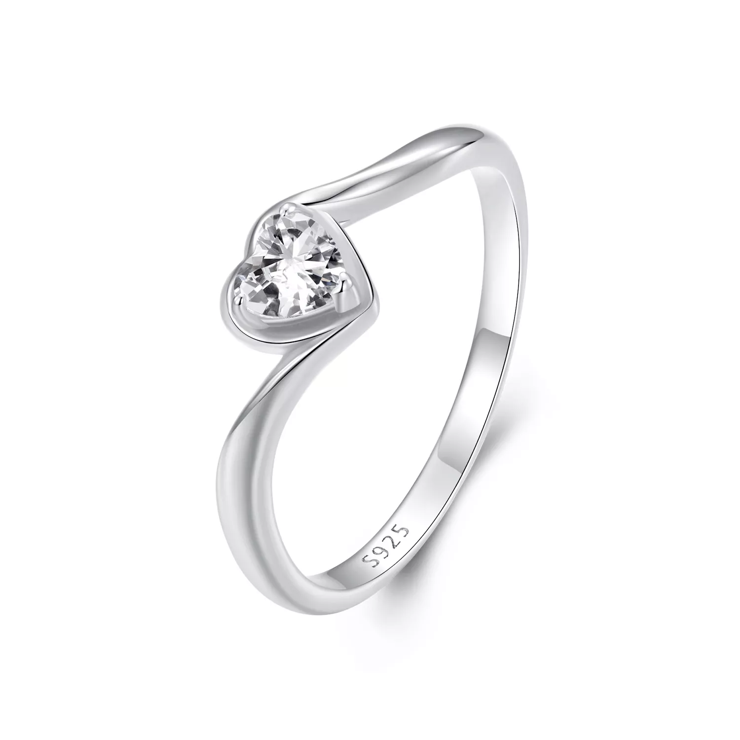 pandora style exquisite love mozanit yüzük tek sertifika msr047