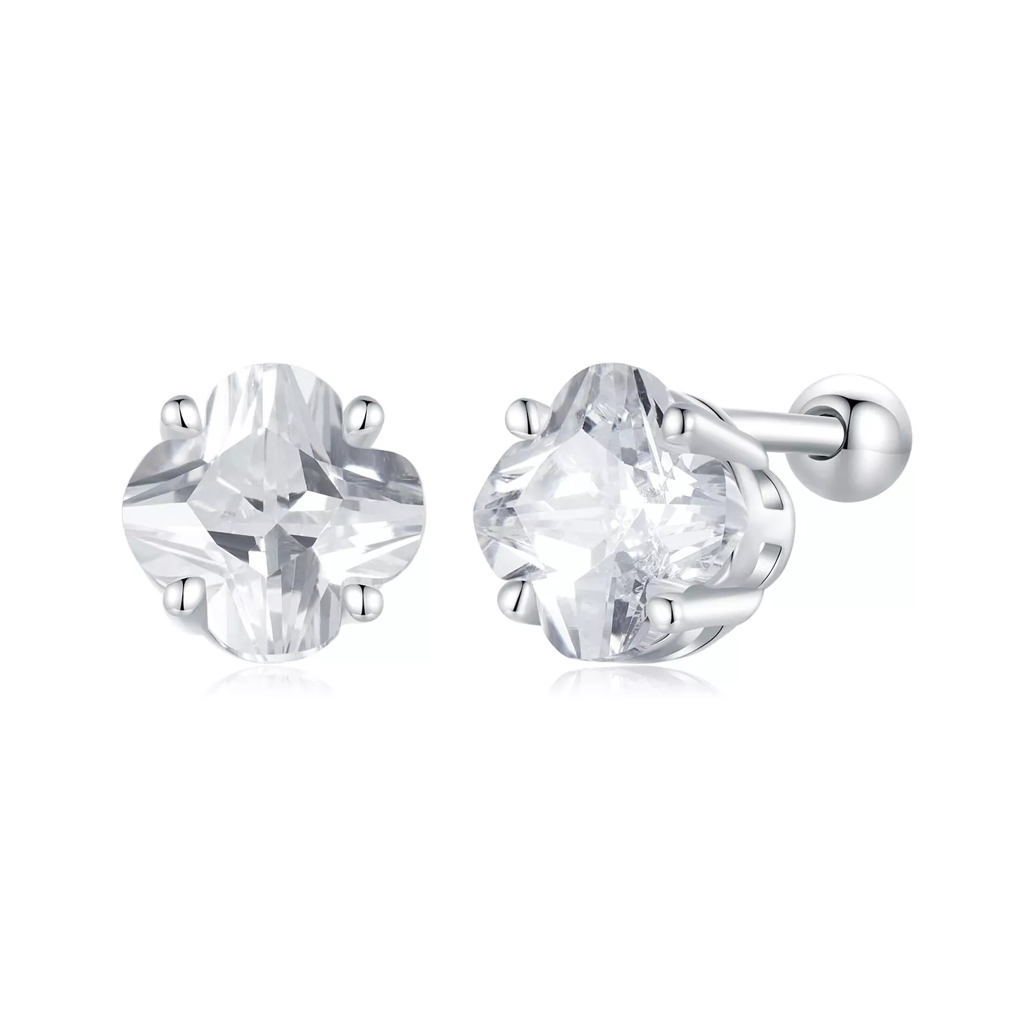 pandora stil dört yapraklı yonca küpe sce1755