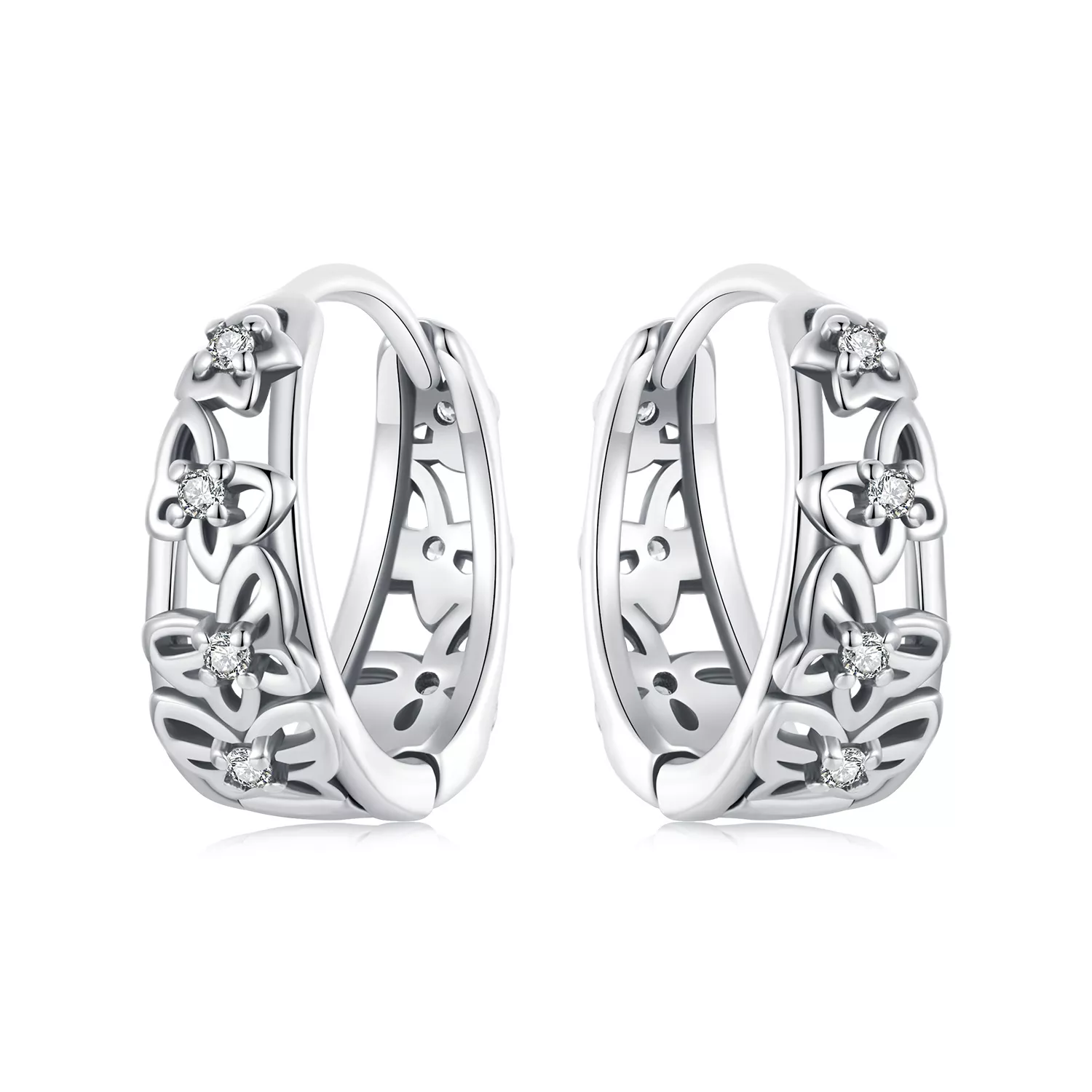 pandora stil i̇çi boş kelebek küpe sce1746