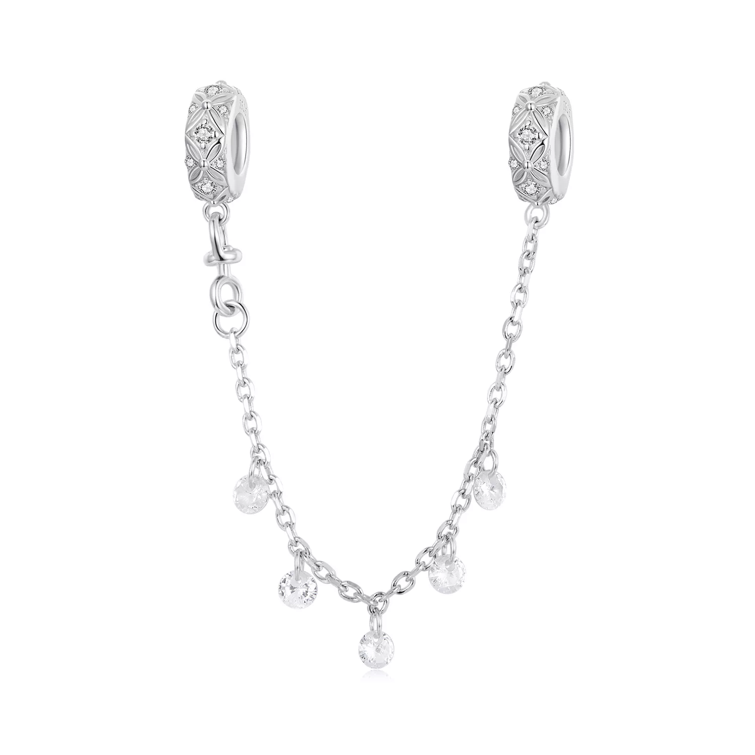 pandora stil kabartmalı silikon emniyet zinciri bsc1012