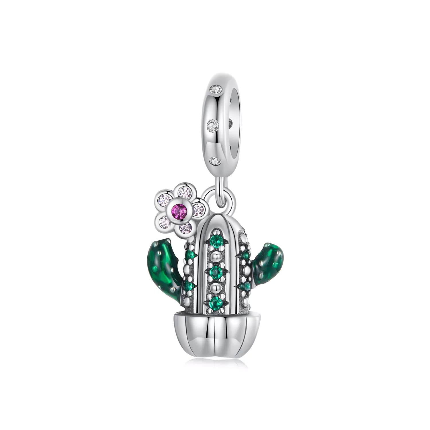 pandora stil kaktüs çiçeği charmı scc2831