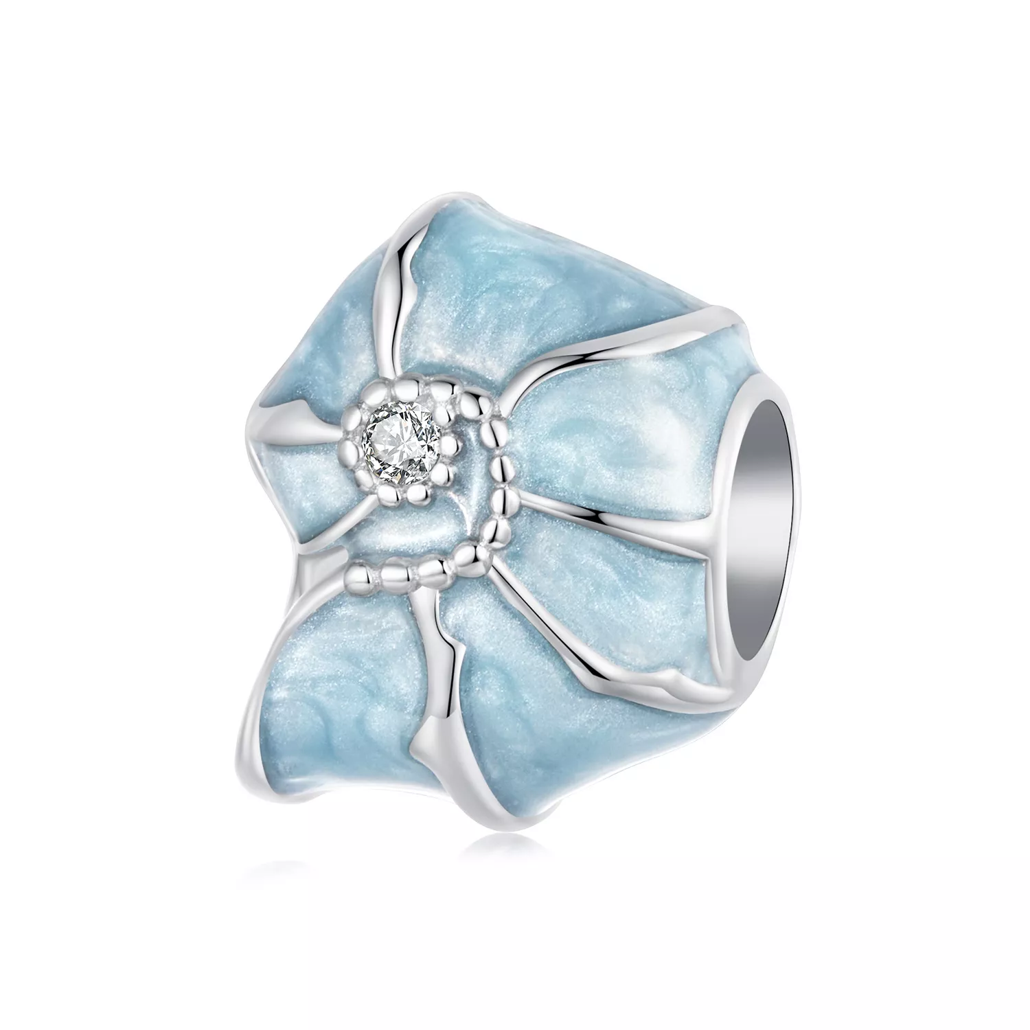 pandora stil mavi kabuklu charm bsc1018