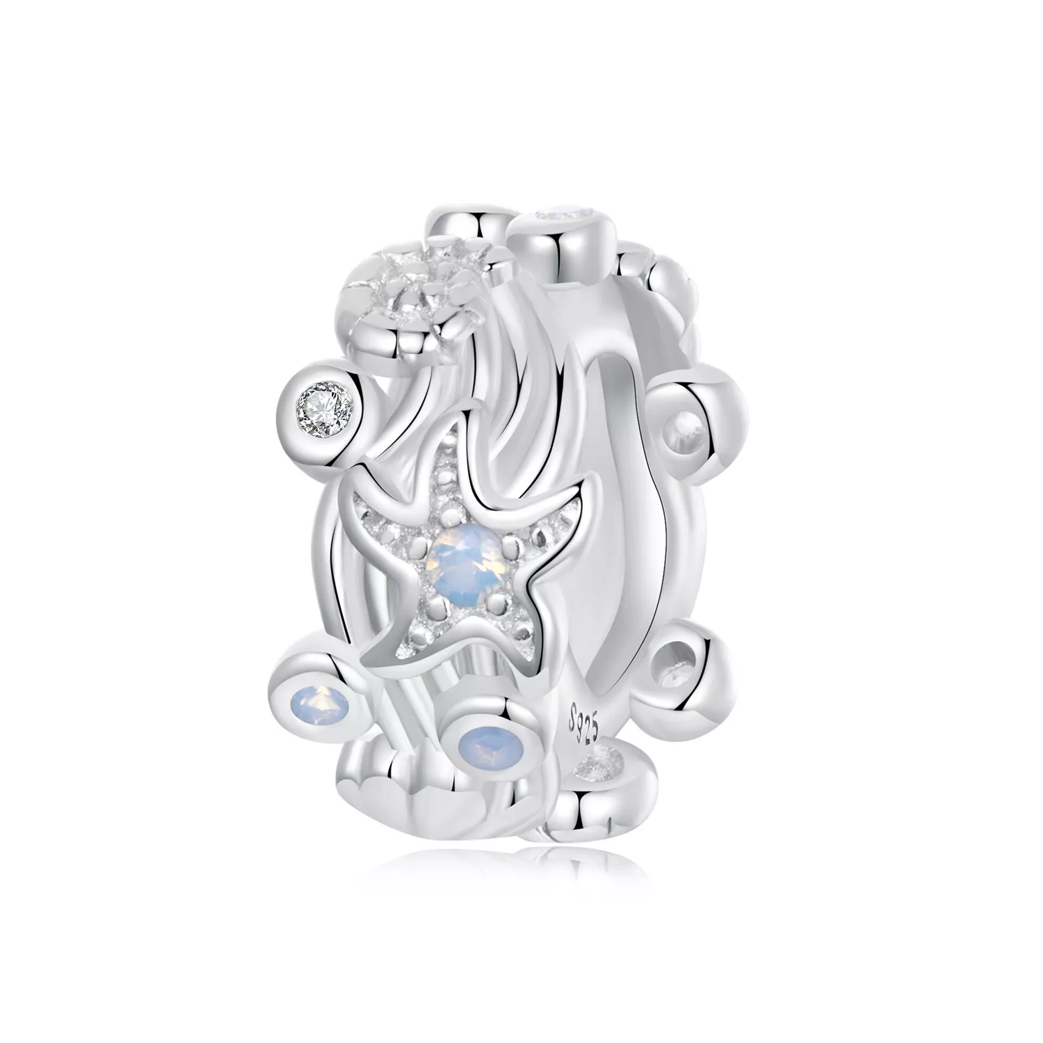 pandora stil mavi okyanus silikon spacer charm bsc1019