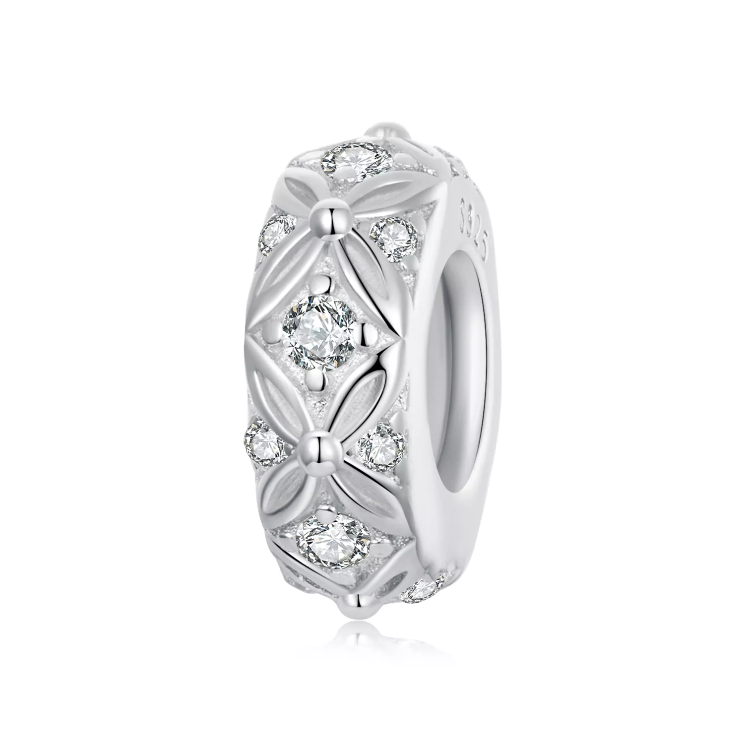 pandora style kabartmalı desenli silikon spacer charm bsc1011