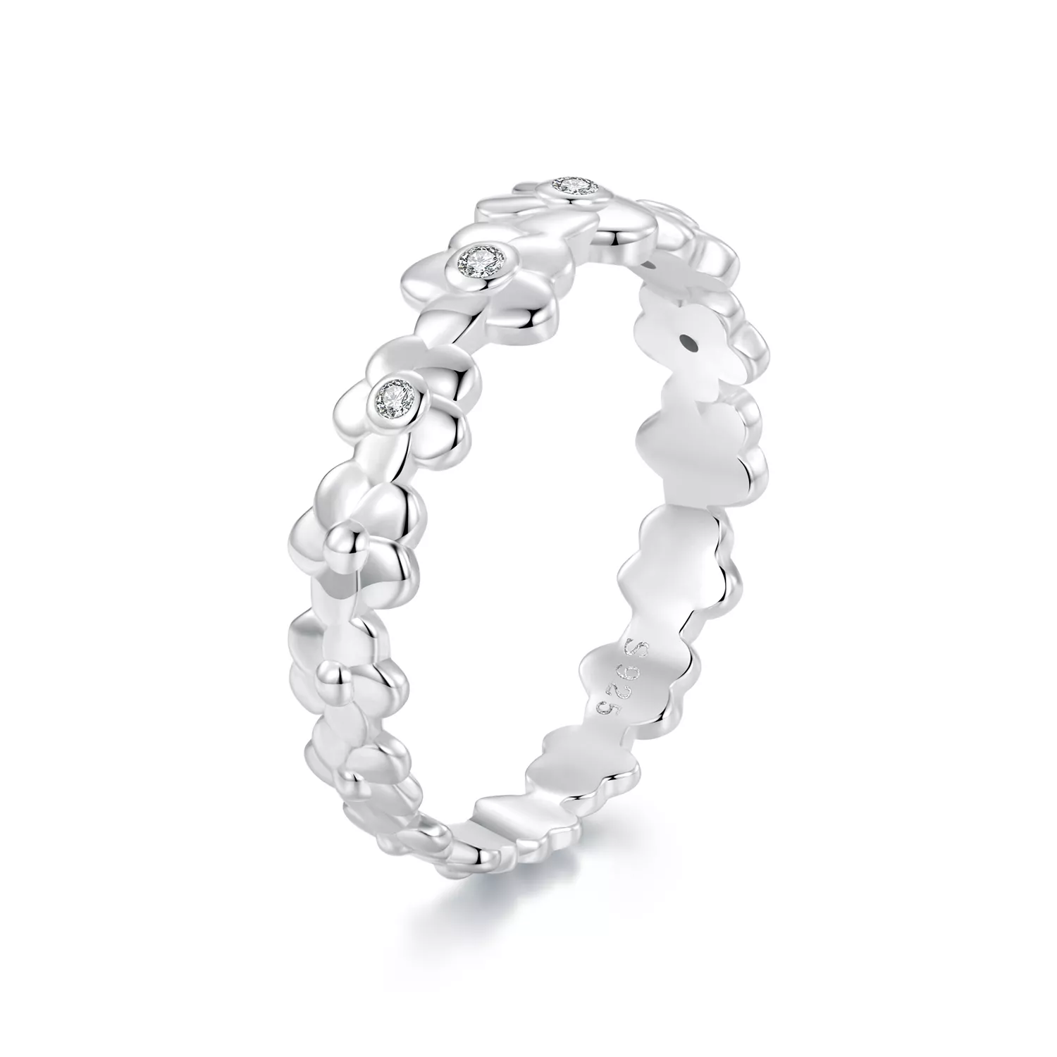 pandora style küçük çiçek yüzük scr1028