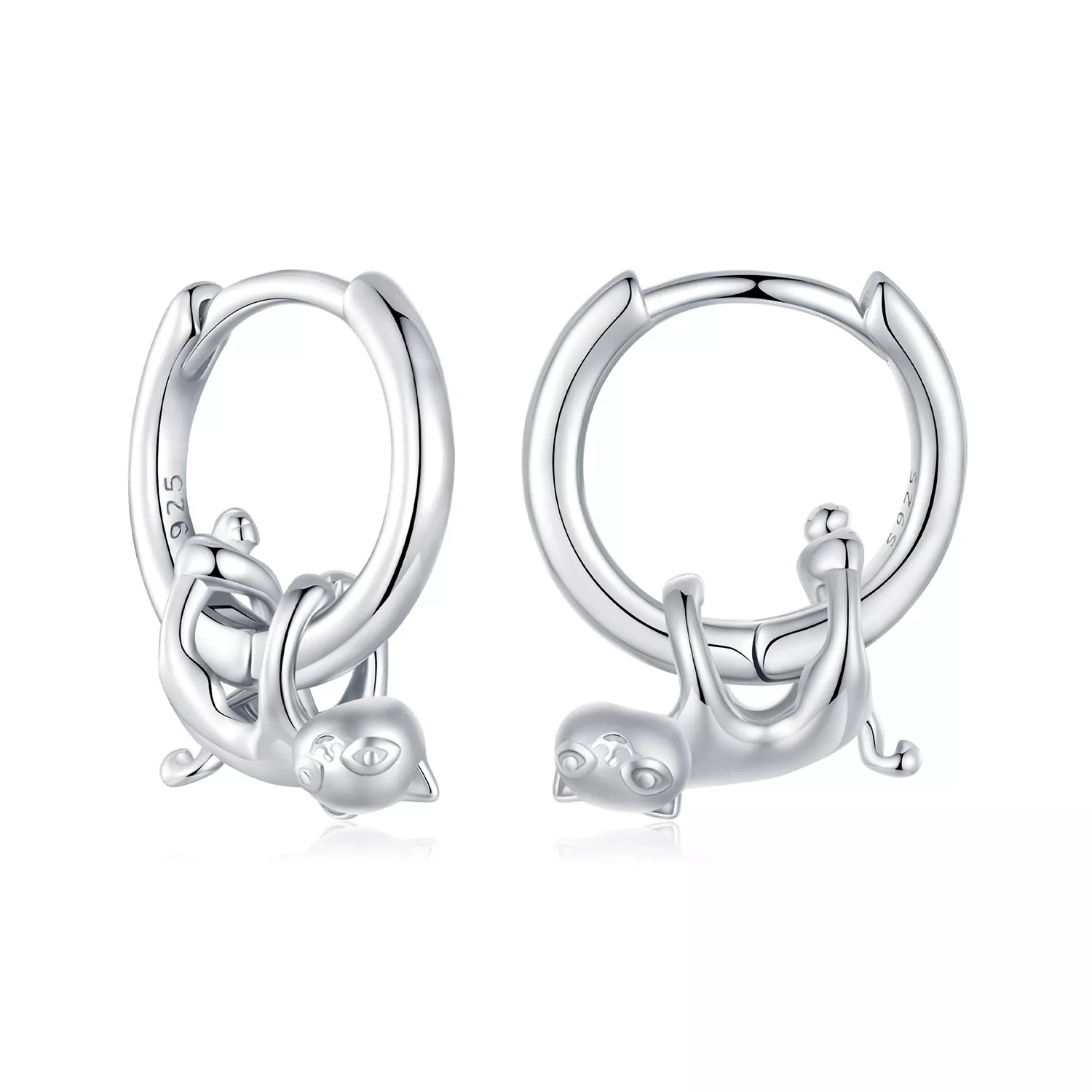 pandora style sevimli kedi kulak klipsi sce1756