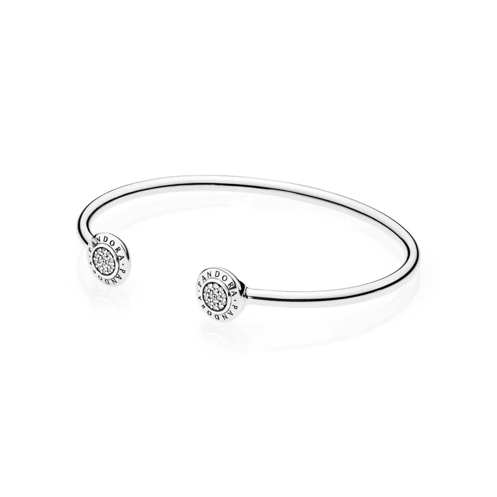 pandora kübik zirkonlu pandora logolu bangle bileklik 590528cz