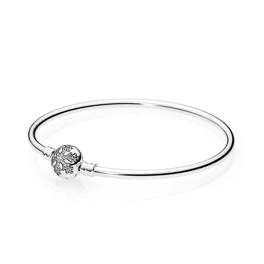 pandora moments gümüş bangle kübik zirkon kar tanesi 590740cz
