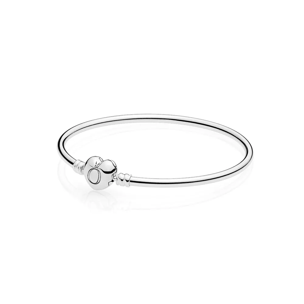 pandora moments gümüş bangle logo kalpli klipsli 596268