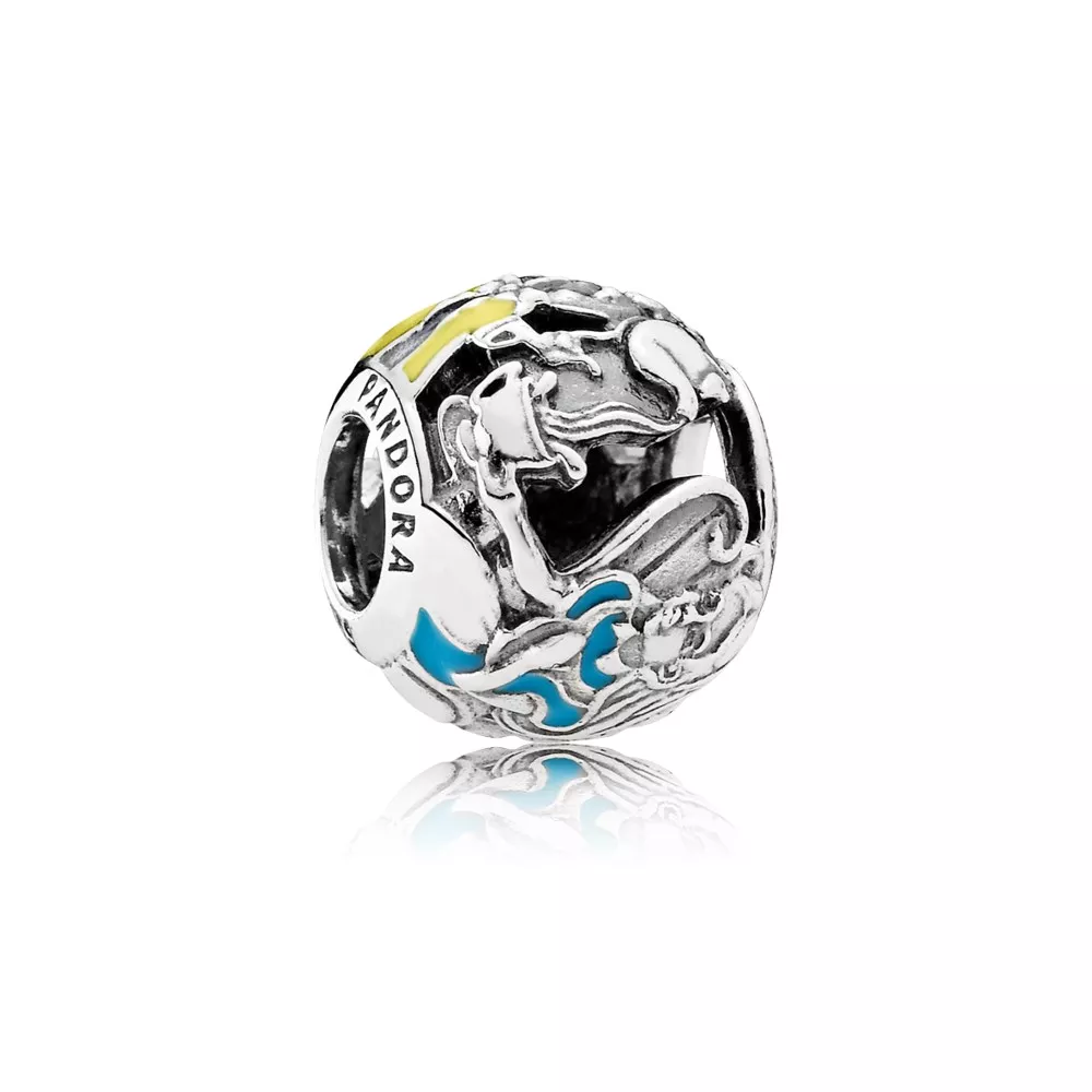 disney pandora charm alice in wonderland silver charm with mixed enamel colours 791896enmx