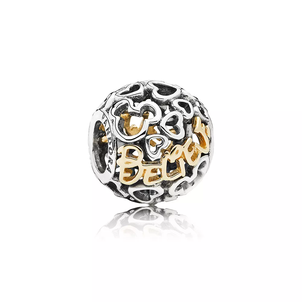 disney pandora charm believe silver charm with 14k 791436