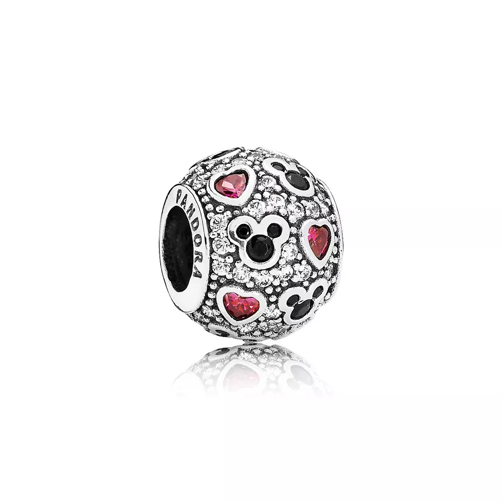 disney pandora charm parıltılı miki kalpler 791457cz