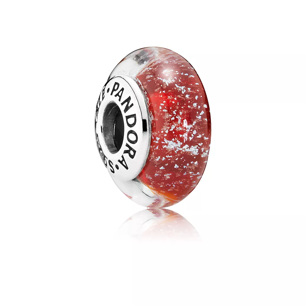 disney pandora charm snow white silver charm with red fluorescent murano glass 791642