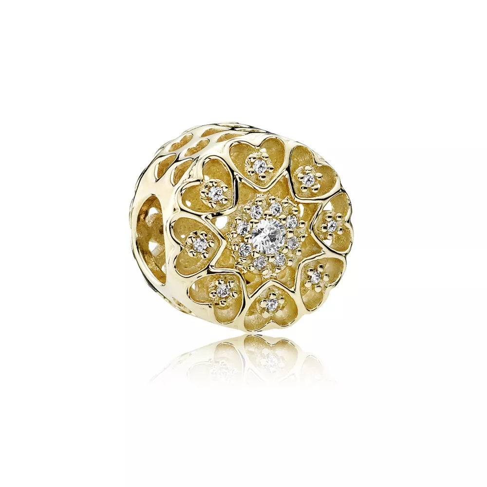 pandora charm altın kalpler 750841cz