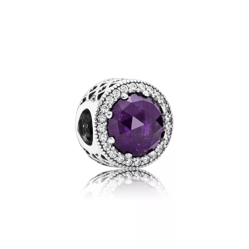 pandora charm asil mor parlak kalpler 791725nrp