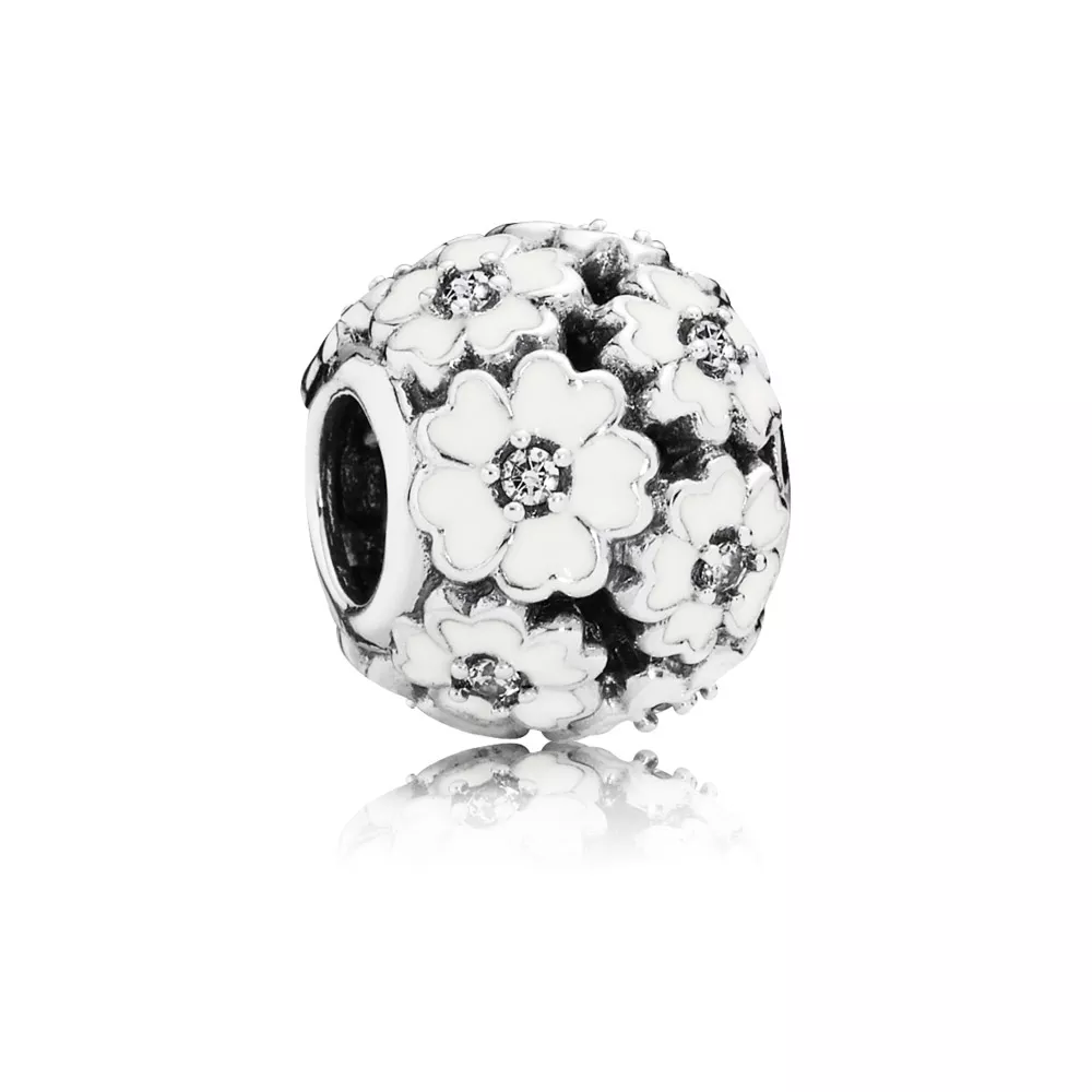 pandora charm beyaz çuha çiçeği bahçesi 791488en12