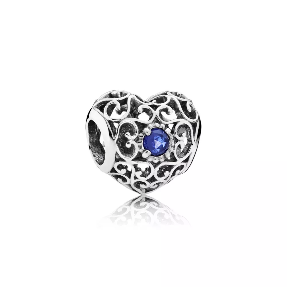 pandora charm eylül kalp 791784ssa