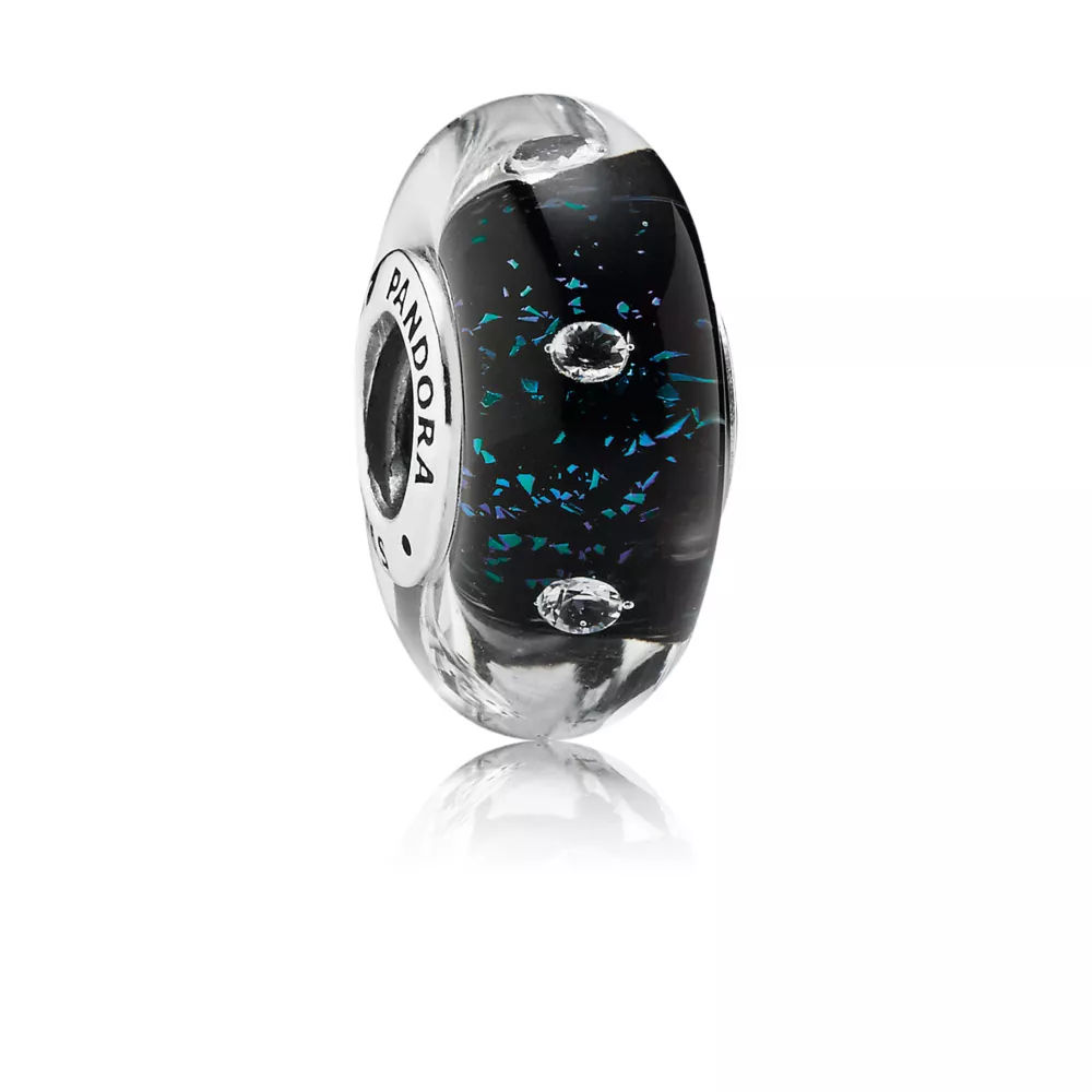 pandora charm kabarcıklı gece mavisi murano 791627cz