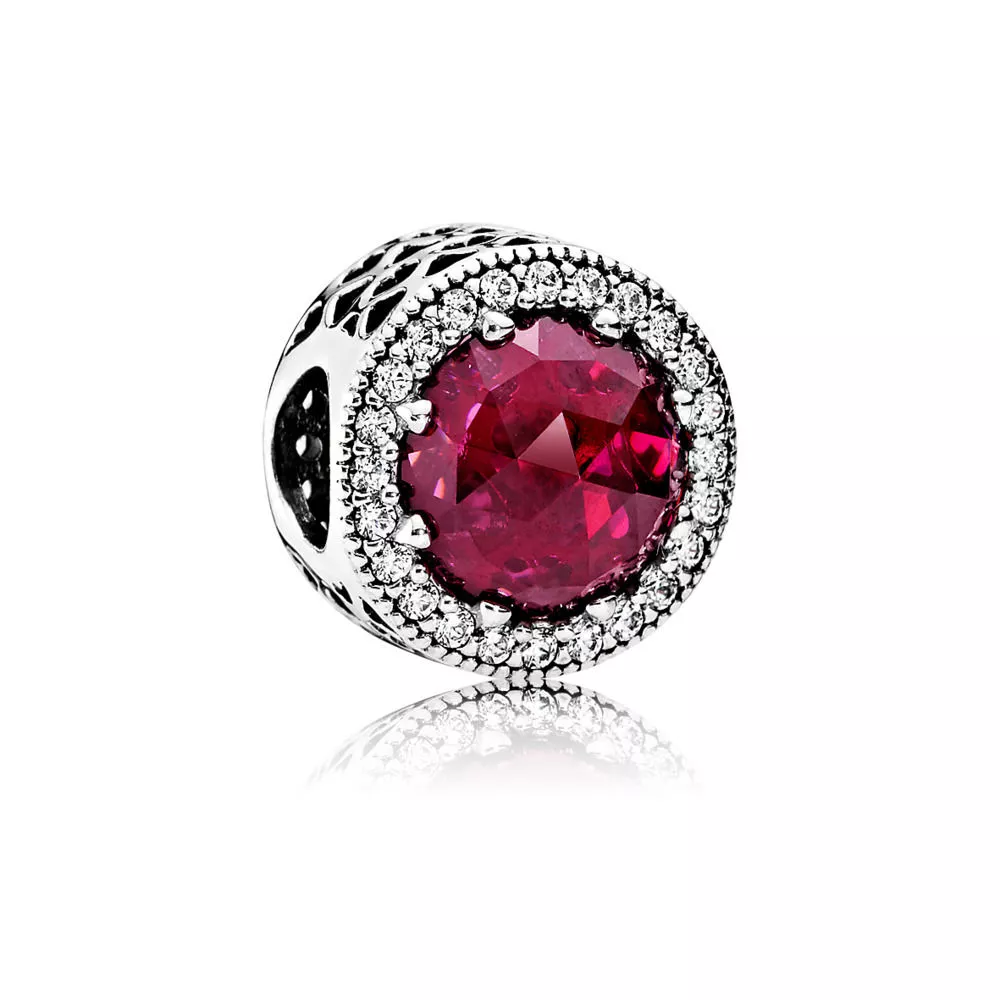 pandora charm kiraz rengi işık saçan kalpler 791725ncc