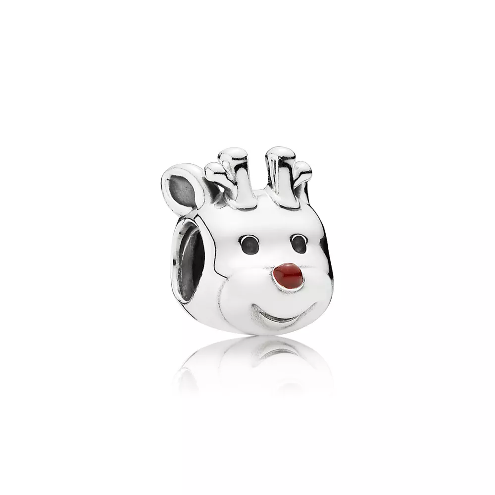 pandora charm kırmızı burunlu ren geyiği 791781en39