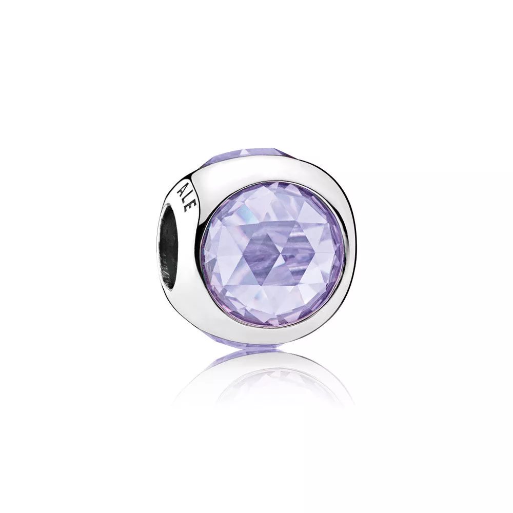 pandora charm leylak rengi işıltılı damlacık 792095lcz