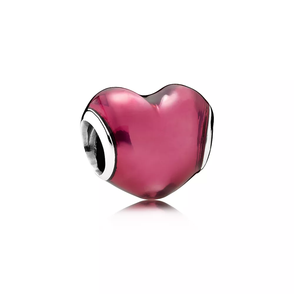 pandora charm menekşe rengi kalp 791814en62