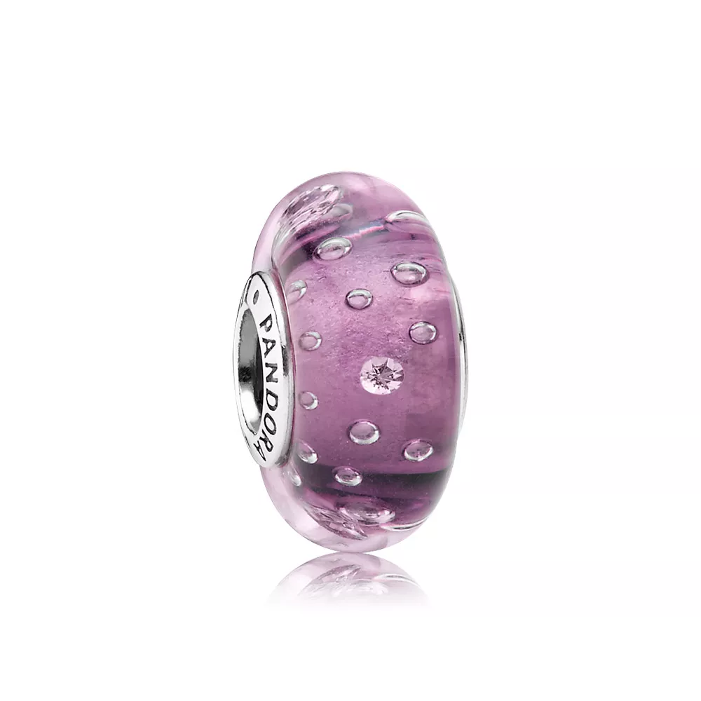 pandora charm mor köpüklü cam charm 791616cz