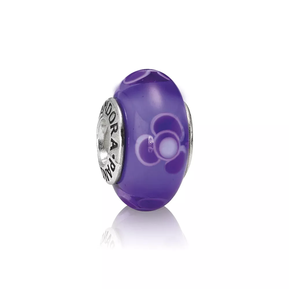 pandora charm mor çiçekler 790643