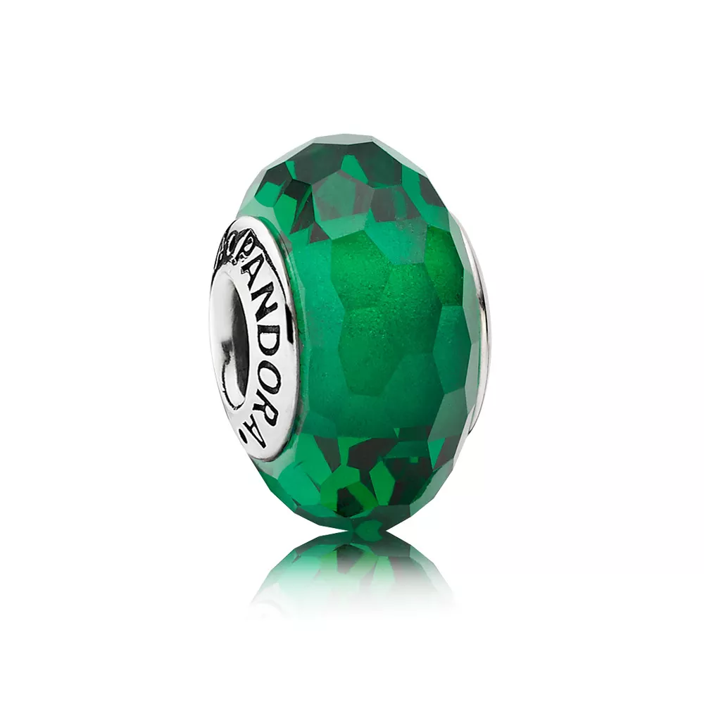 pandora charm orman yeşili yüzeyli cam 791619