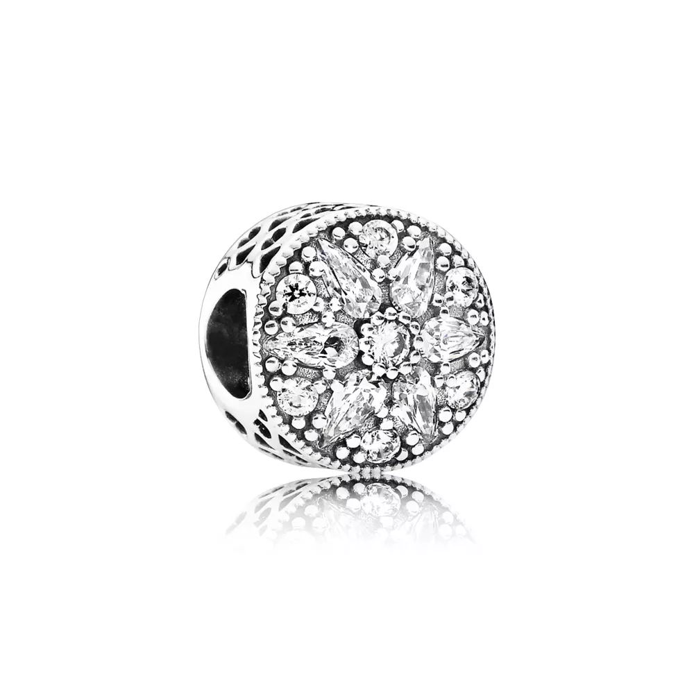 pandora charm parlak açan çiçek 791762cz
