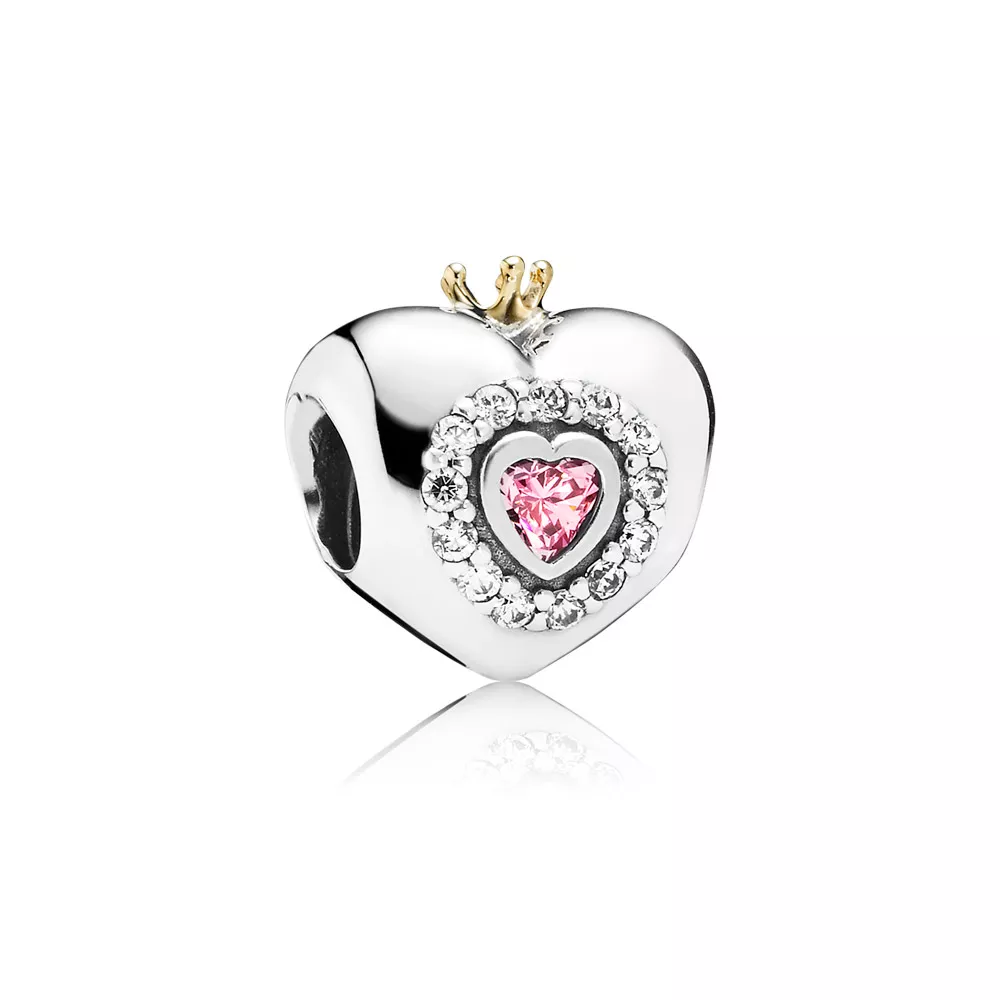 pandora charm pembe prenses kalbi 791375pcz