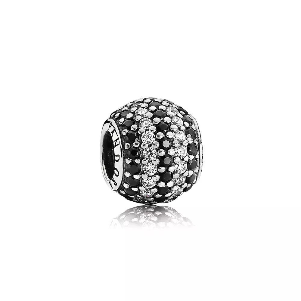 pandora charm siyah taşlı denizci çizgileri 791172nck