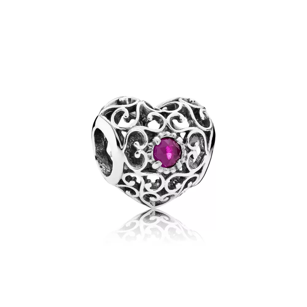 pandora charm temmuz kalp 791784sru