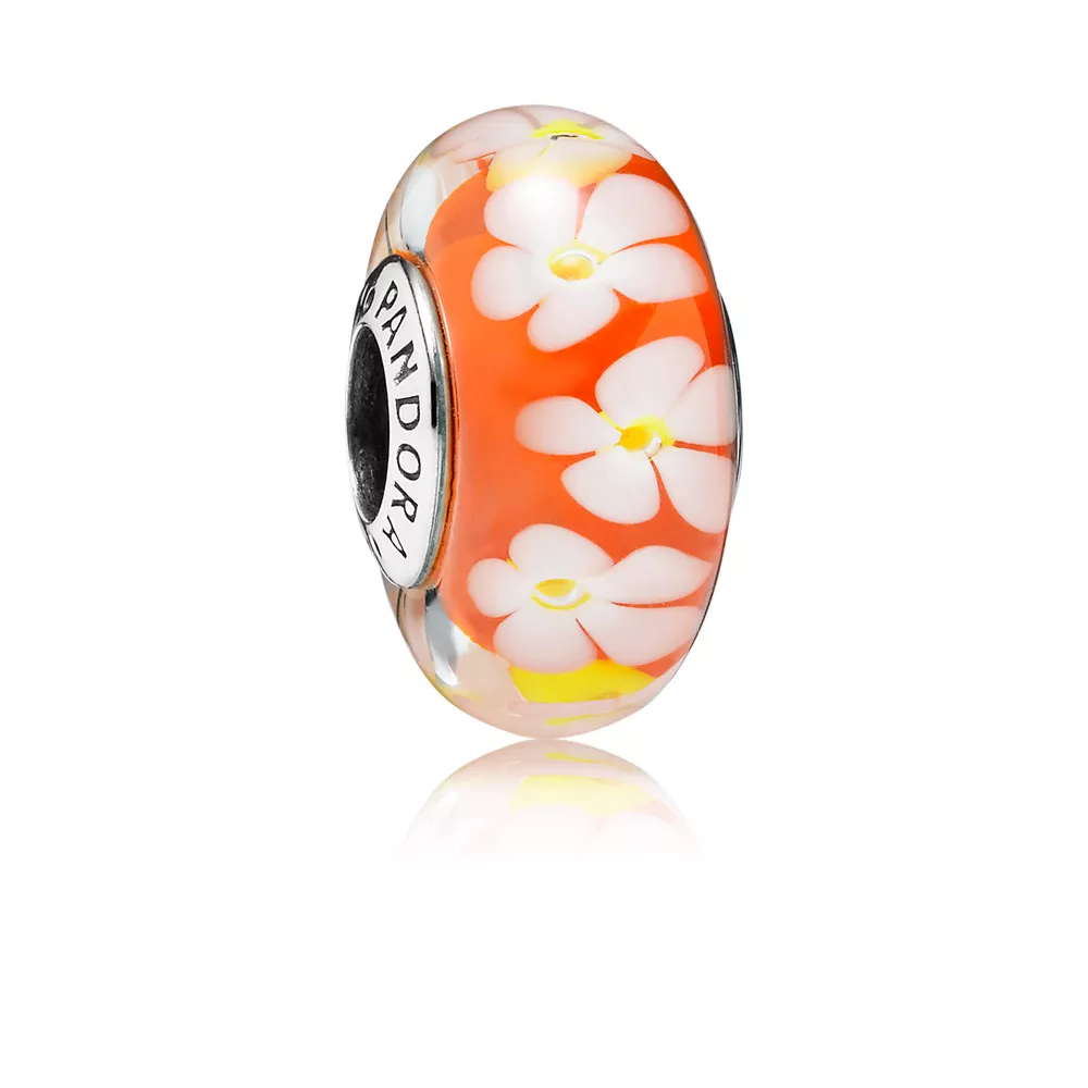 pandora charm tropikal çiçek 791624