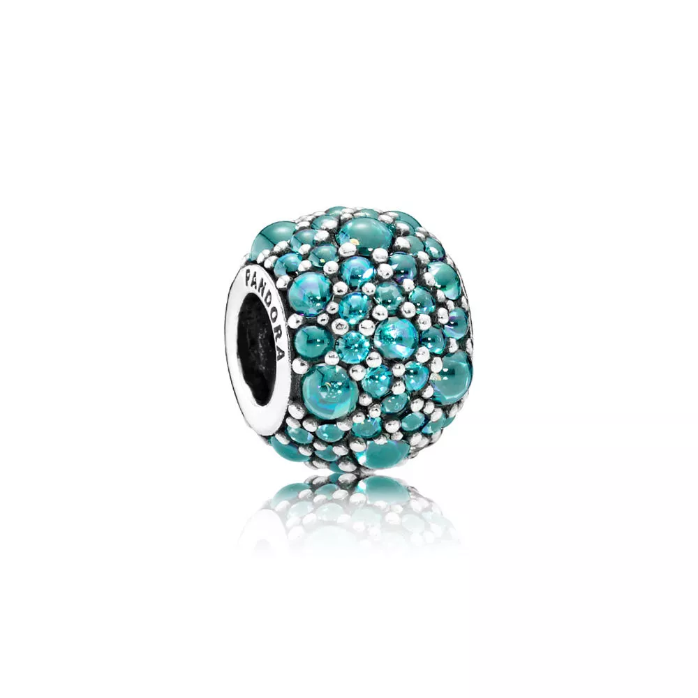pandora charm turkuaz parıltılı damlacıklar 791755mcz