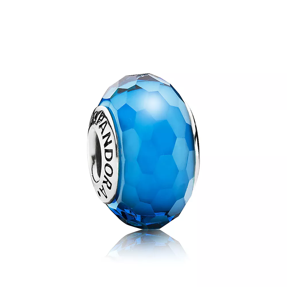 pandora charm turkuaz yüzeyli cam 791607