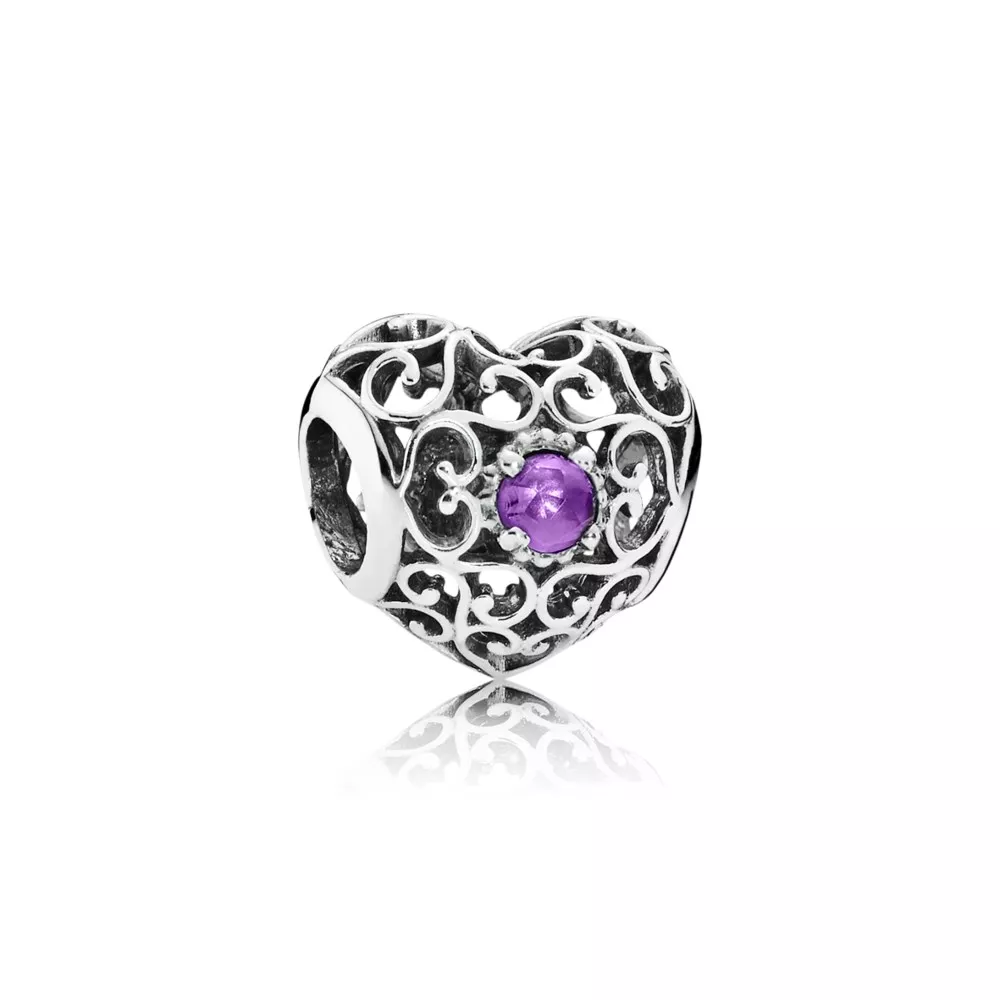 pandora charm şubat kalp 791784sam