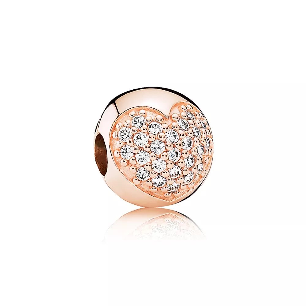 pandora clip pavé kalp 781053cz