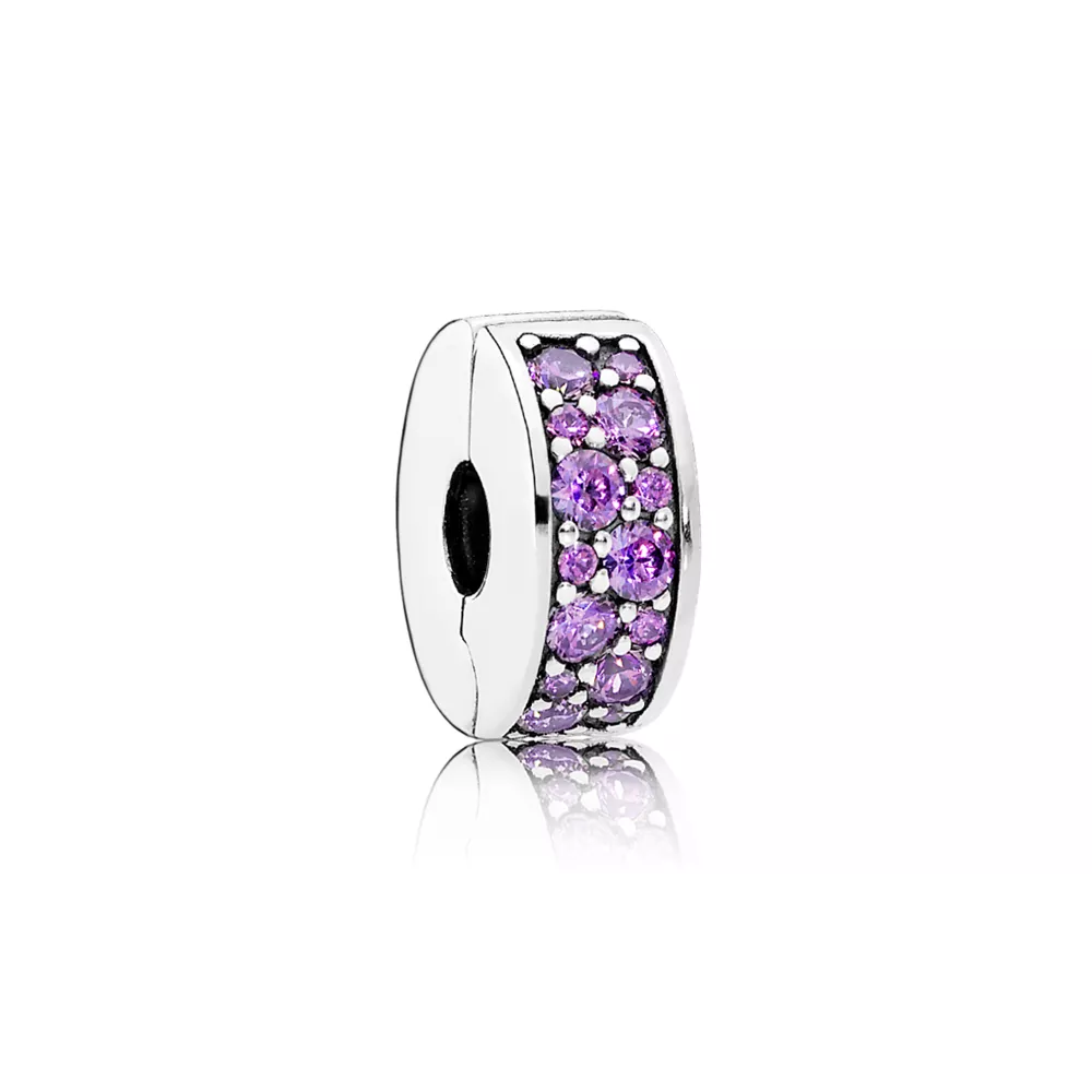pandora clip süslü mor parlak zarafet 791817cfp