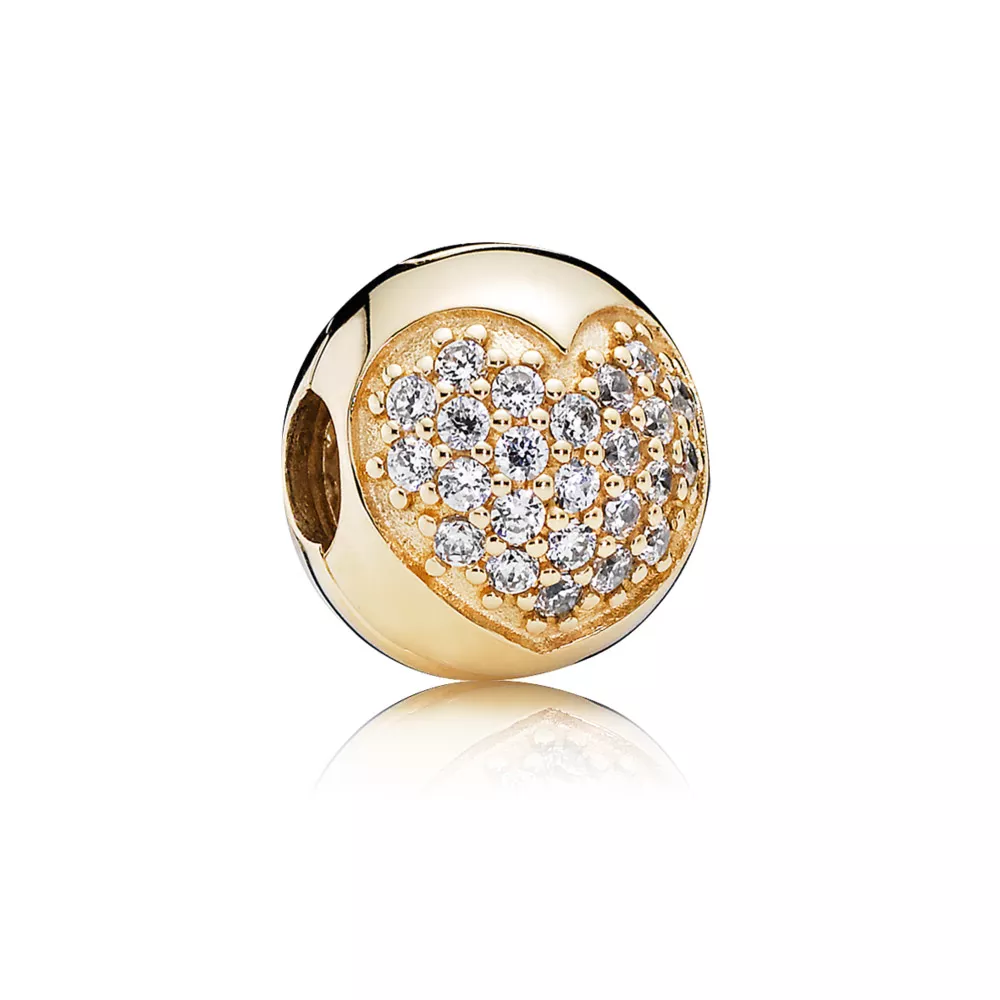 pandora clip taşlı kalp 750832cz