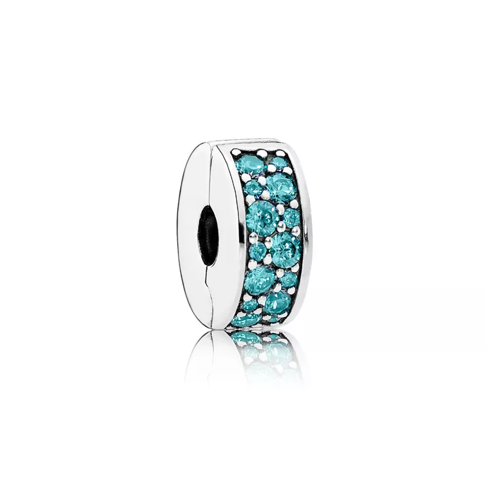 pandora clip turkuaz parlak zarafet 791817mcz