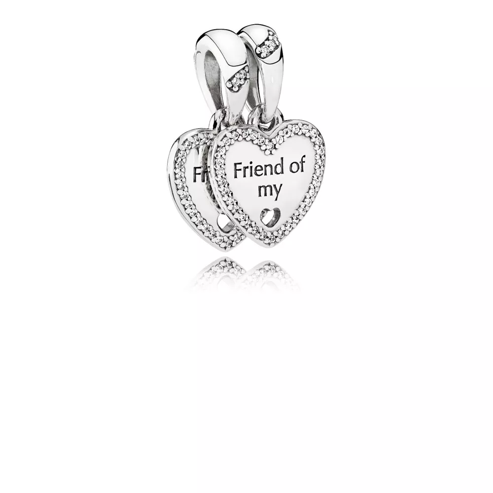 pandora sallantili charm arkadaşlık kalpleri 792147cz