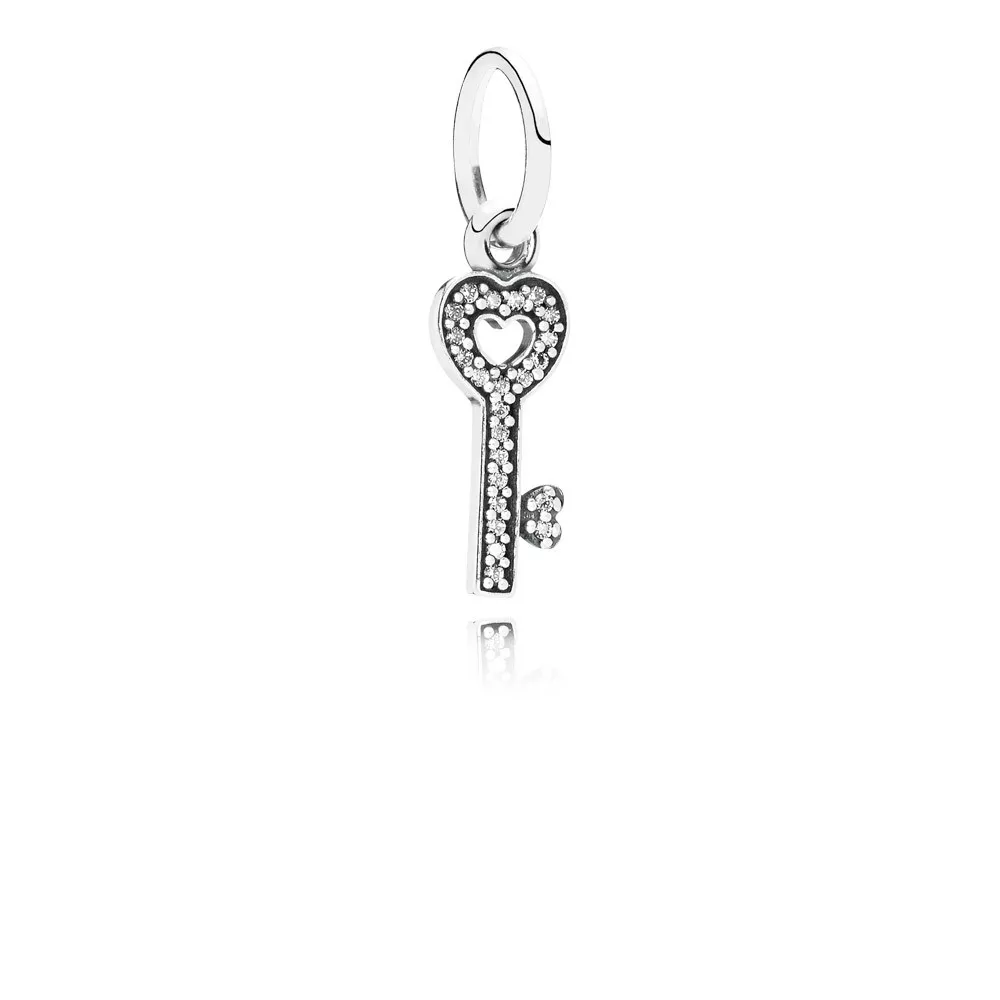 pandora sallantili charm gümüş sallantılı anahtar kübik zirkon taşlı 791353cz