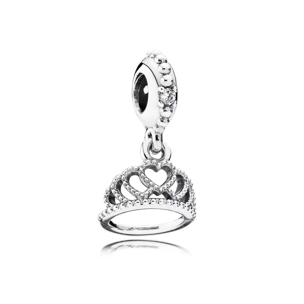 pandora sallantili charm kalpli taç 791738cz