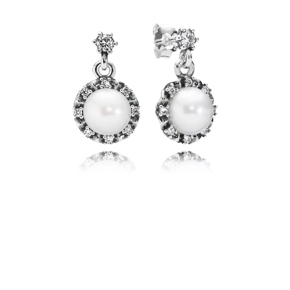 pandora damla küpeler ebedi zarafet 290562p