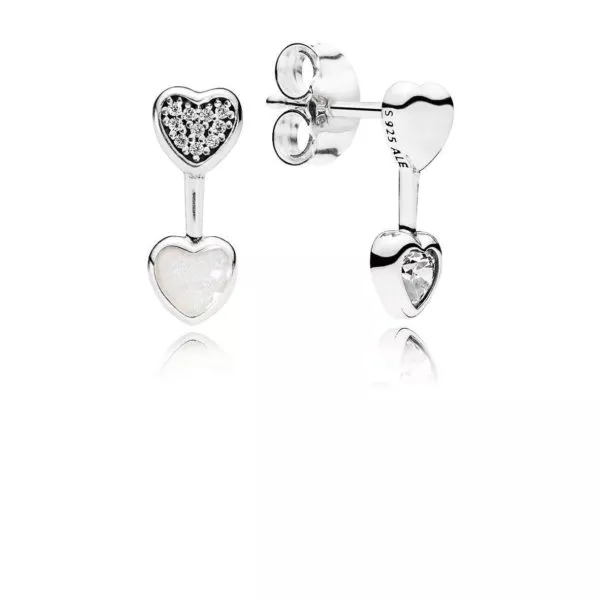 pandora damla küpeler sevgi kalpleri 290750cz