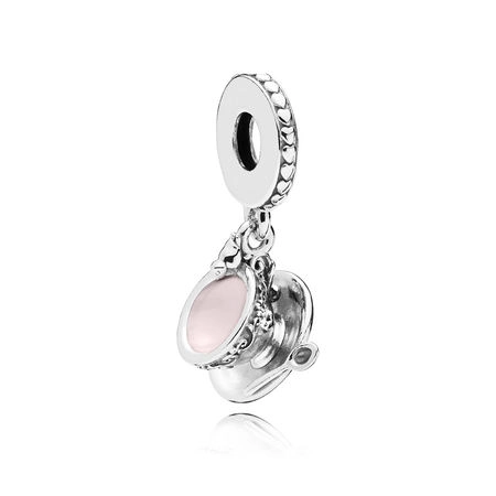 (resim) PANDORA Büyülü Çay Fincanı Püskül Charm, Açık Pembe Emaye - 797064EN160