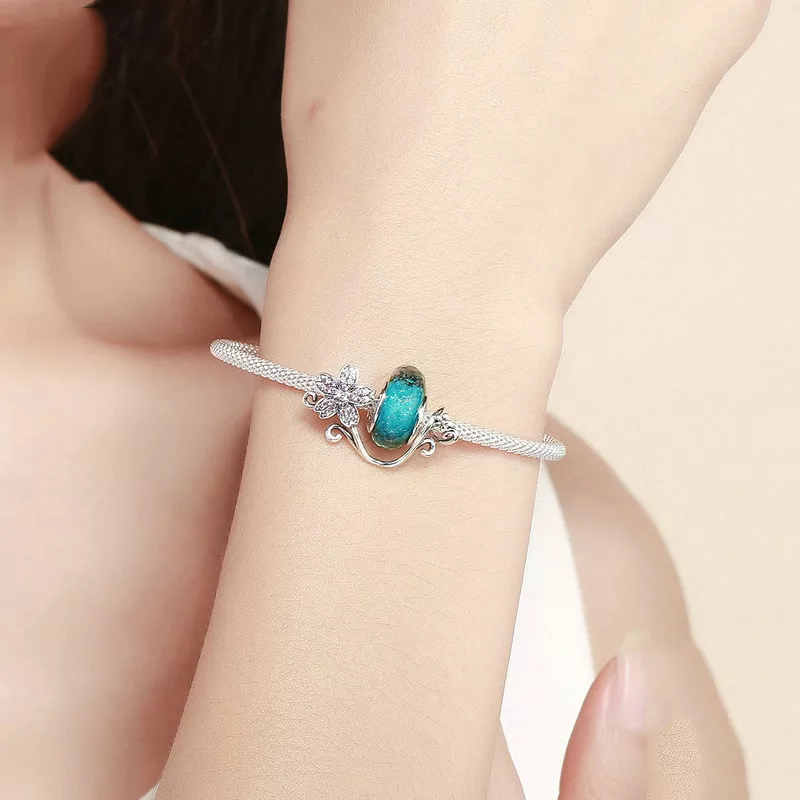 (resim) Pandora tarzı Sakura Bangle Bileklik - SCB822 - Görüntüle 2