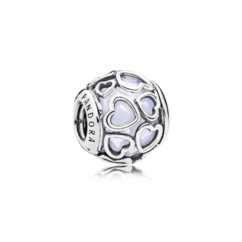 PANDORA Aşka Hapsolmuş, Opalesan Beyaz Kristal Charm - 792036NOW - Ürün Resmi