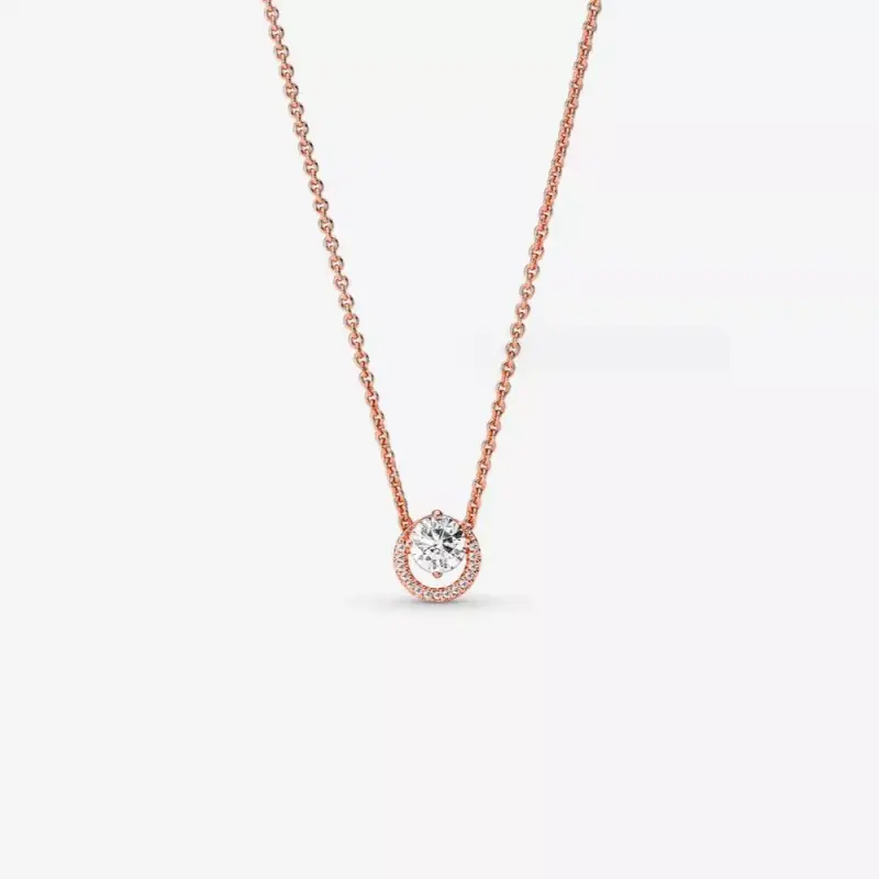 Pandora Parlak Yuvarlak Halo Kolye Kolye - 361174C02-45 - Ürün Resmi